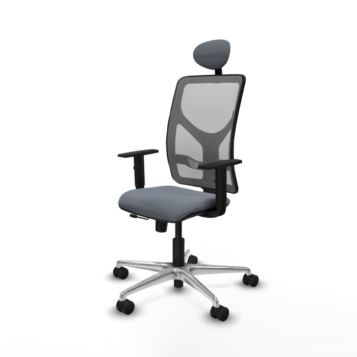 PIQUERAS Y CRESPO Silla de oficina Motilla Gris con mecanismo Sincro/Traslack