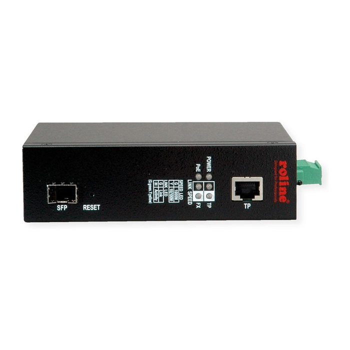 ROLINE Industrie Konverter Gigabit Ethernet Dual Speed 100/1000 con PoE