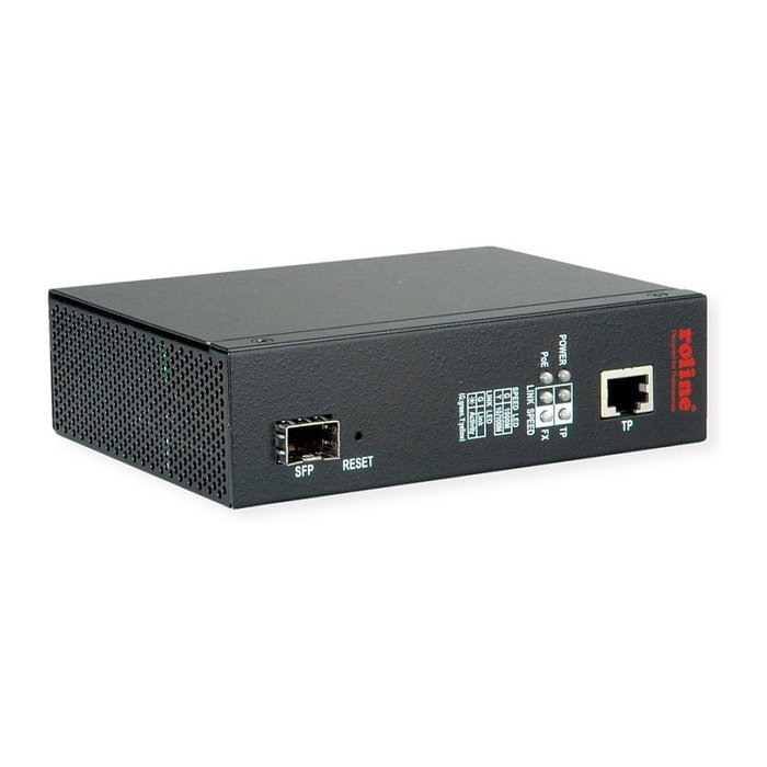 ROLINE Industrie Konverter Gigabit Ethernet Dual Speed 100/1000 con PoE