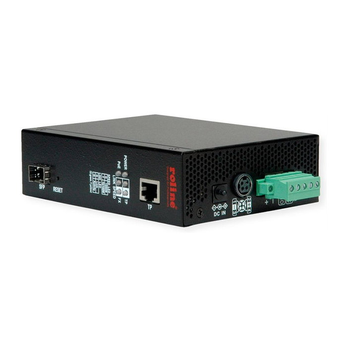ROLINE Industrie Konverter Gigabit Ethernet Dual Speed 100/1000 con PoE