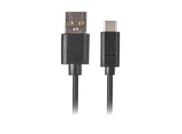 Lanberg Cable USB 2.0 Macho a Macho Tipo C a Tipo A Negro 0.5m Carga Rápida 3.0