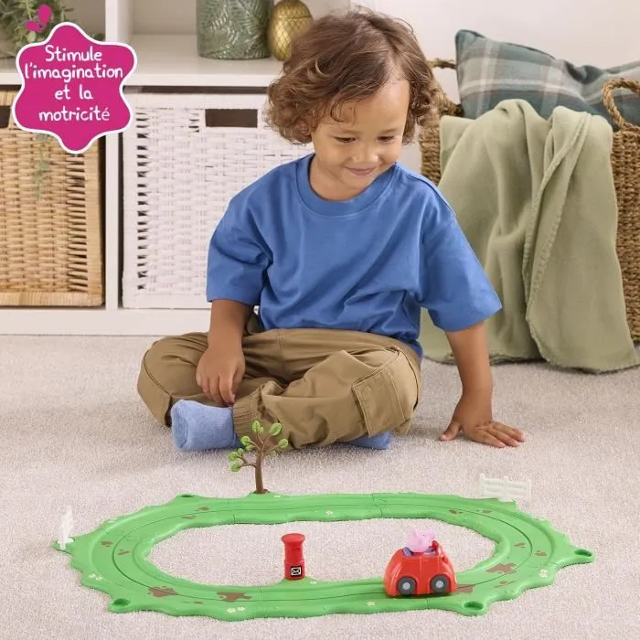 BANDAI Set de Paseo en Coche Peppa Pig Whizz Around - COP8343 - Juguete de Serie y Vehículo BANDAI Set de Paseo en Coche Peppa Pig Whizz Around - COP8343 - Juguete de Serie y Vehículo