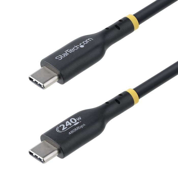 Startech USB-C a USB-C Cable de Carga 4m, 240W, Certificado USB-IF - Negro Startech USB-C a USB-C Cable de Carga 4m, 240W, Certificado USB-IF - Negro