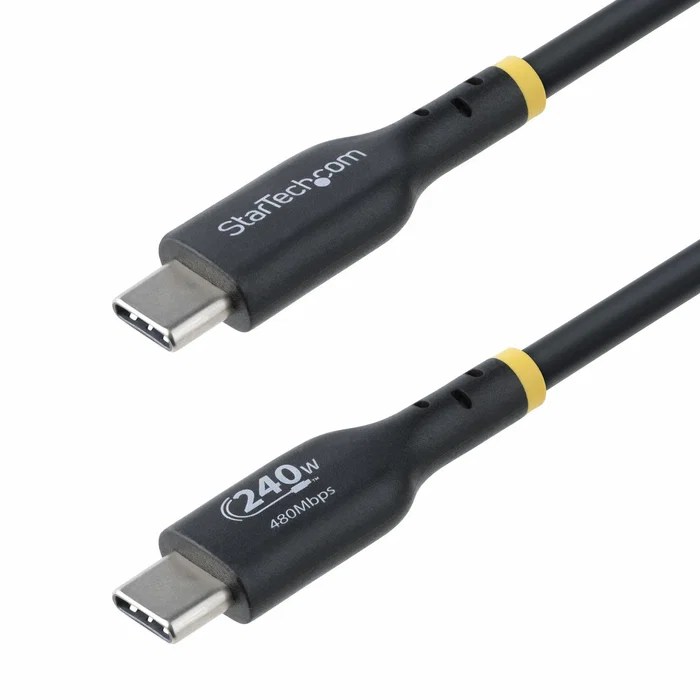 StarTech.com Cable de Carga USB-C 4m, USB 2.0, Certificación USB-IF, PD 240W EPR para Portátiles, Negro StarTech.com Cable de Carga USB-C 4m, USB 2.0, Certificación USB-IF, PD 240W EPR para Portátiles, Negro