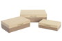 DKD Home Decor Set de 3 Cajas de Madera Marrón y Natural