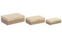 DKD Home Decor Set de 3 Cajas de Madera Marrón y Natural