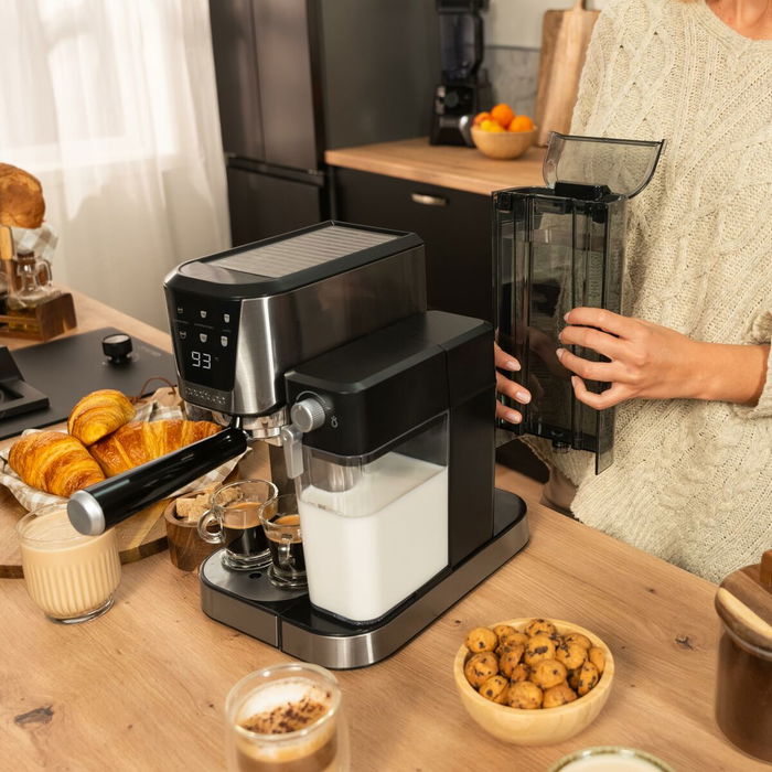 Cecotec Cafetera Express semiautomática Power Espresso 20 Cream 20 bar 1350 W negra