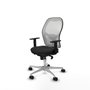 PIQUERAS Y CRESPO Silla de oficina Jorquera con mecanismo Sincro, Negro y Blanco