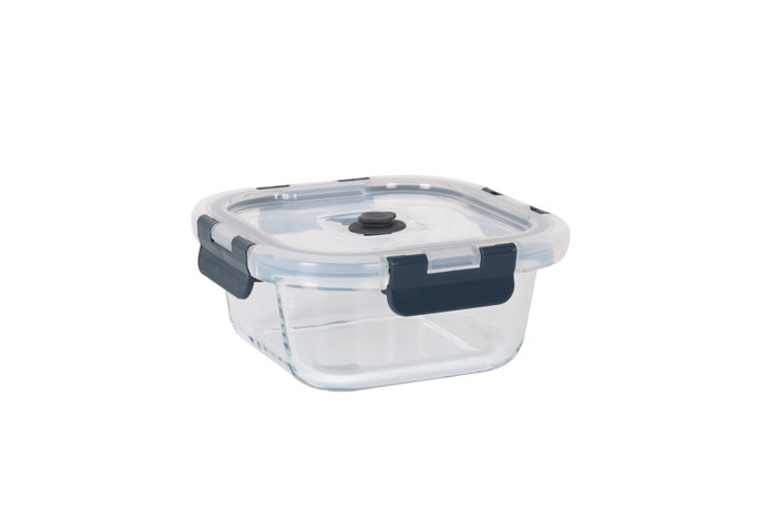 Quttin Fiambrera Cuadrada con Tapa Vacío 14.5 x 14.5 cm 550cc (12 Unidades)
