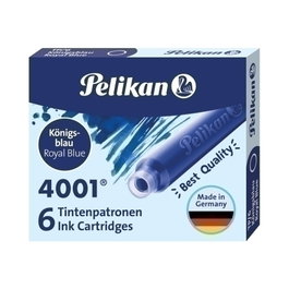 Tinta Estilografica Pelikan Caja 6 Cartuchos Tp/6 Azul Real (301176)