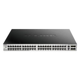 D-Link Switch Gigabit Gestionado Layer 3, 48 Puertos PoE+ (10/100/1000), 4 Puertos SFP+, Apilable, DGS-3130-54PS