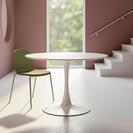 Mesa Comedor Blanco Dm-Metal 100 X 100 X 75 cm