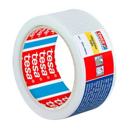 Tesa Cinta de Fibra de Vidrio 48 mm x 25 m para Reparación y Sellado de Paredes y Paneles de Yeso
