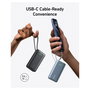 Anker A1259G11 545 Nano PowerBank 10000 mAh Negro PD 30W Carga Rápida USB-C con Cable para Teléfono Móvil, Smartphone, Tableta, Reloj