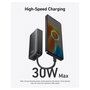 Anker A1259G11 545 Nano PowerBank 10000 mAh Negro PD 30W Carga Rápida USB-C con Cable para Teléfono Móvil, Smartphone, Tableta, Reloj