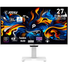 MSI Pro MAX 271UPXW12G Monitor Gaming 26.5 pulg 4K QD-OLED Blanco