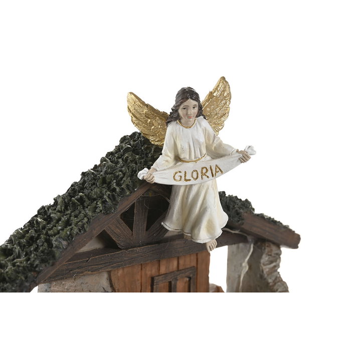 DKD Home Decor Figura de Nacimiento LED Resina Multicolor 21,5x8x17,5 cm