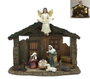 DKD Home Decor Nacimiento Navidad Tradicional Resina LED Multicolor 8 x 17.5 x 21.5 cm