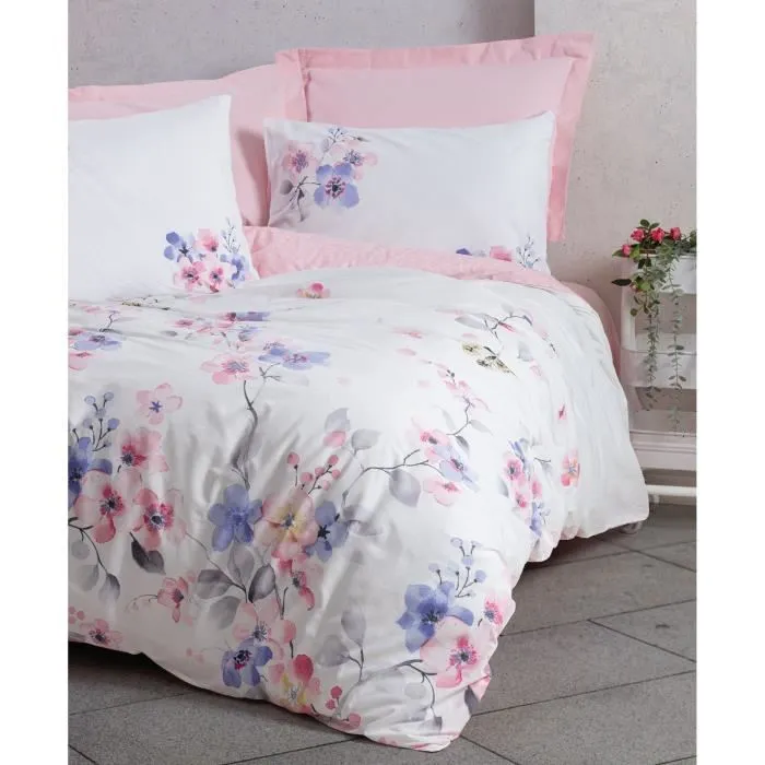 Juego de Cama 1 Funda Nórdica 220x240 cm + 2 Fundas de Almohada 60x60 cm 100% Algodón Rosa ASI8683342981606
