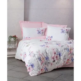 Juego de Cama 1 Funda Nórdica 220x240 cm + 2 Fundas de Almohada 60x60 cm 100% Algodón Rosa ASI8683342981606