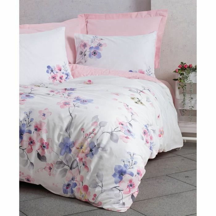 Aucune Juego de Cama Rosa 100% Algodón con Funda Nórdica y 2 Fundas de Almohada Aucune Juego de Cama Rosa 100% Algodón con Funda Nórdica y 2 Fundas de Almohada