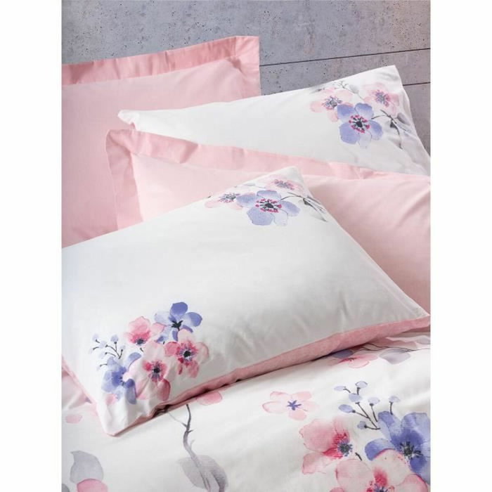 Aucune Juego de Cama Rosa 100% Algodón con Funda Nórdica y 2 Fundas de Almohada Aucune Juego de Cama Rosa 100% Algodón con Funda Nórdica y 2 Fundas de Almohada