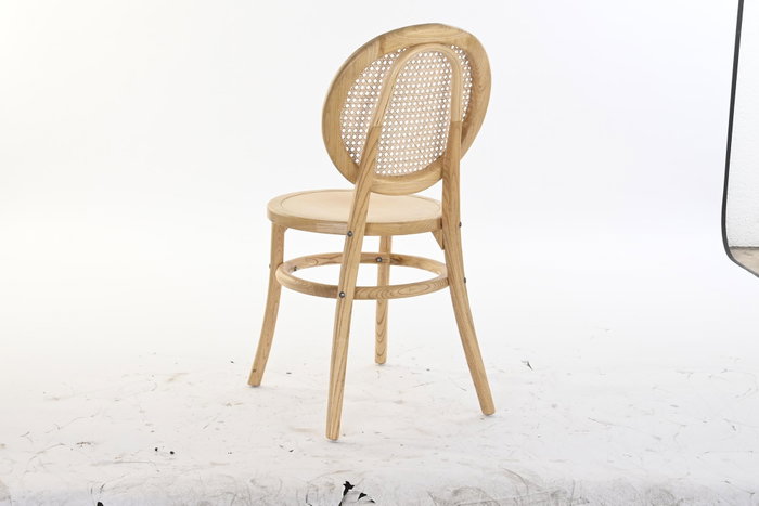 DKD Home Decor Silla Olmo Ratan Marrón Claro con Rejilla