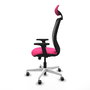 PIQUERAS Y CRESPO Silla de oficina Zulema con mecanismo Sincro, Rosa y Negro