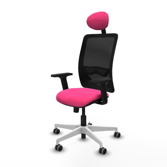 PIQUERAS Y CRESPO Silla de oficina Zulema con mecanismo Sincro, Rosa y Negro PIQUERAS Y CRESPO Silla de oficina Zulema con mecanismo Sincro, Rosa y Negro