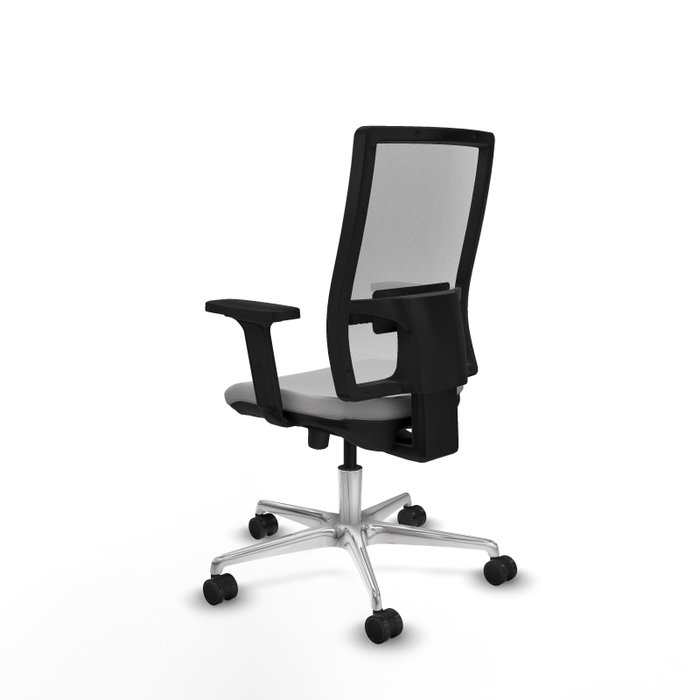 PIQUERAS Y CRESPO Silla de oficina Horna con mecanismo Sincro/Traslack Gris claro y Blanco