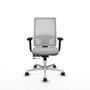 PIQUERAS Y CRESPO Silla de oficina Horna con mecanismo Sincro/Traslack Gris claro y Blanco