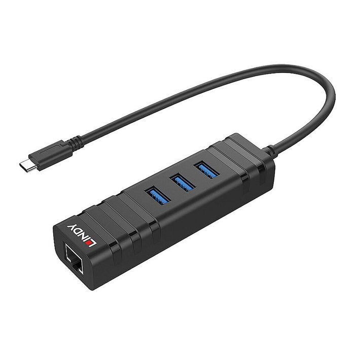 Lindy Hub USB 3.1 con Adaptador de Red Gigabit Ethernet Tipo-C Lindy Hub USB 3.1 con Adaptador de Red Gigabit Ethernet Tipo-C
