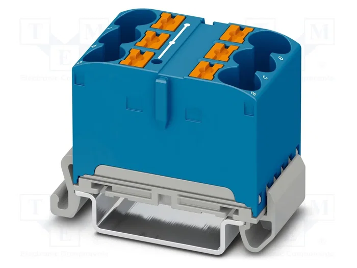 PHOENIX CONTACT PTFIX 6X10/S-NS35A BU Conector de carril azul PHOENIX CONTACT PTFIX 6X10/S-NS35A BU Conector de carril azul