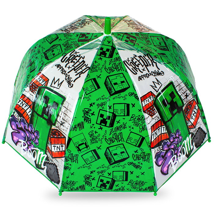 Kids Licensing Paraguas Transparente Minecraft 45 cm con Ilustraciones Creeper TNT Kids Licensing Paraguas Transparente Minecraft 45 cm con Ilustraciones Creeper TNT