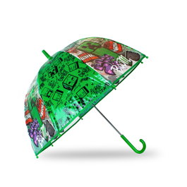 Kids Licensing Paraguas Transparente Minecraft 45 cm con Ilustraciones Creeper TNT