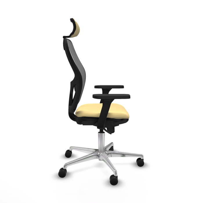 PIQUERAS Y CRESPO Silla de oficina Jorquera con Mecanismo Sincro, Crema y Gris