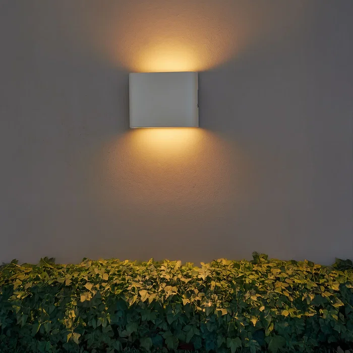 Medford Aplique de Pared LED Exterior Blanco 6W Aluminio Up/Down