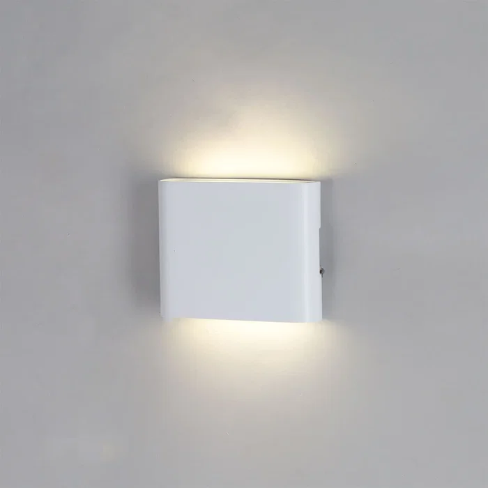 Medford Aplique de Pared LED Exterior Blanco 6W Aluminio Up/Down