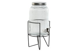 DKD Home Decor Dispensador Bebidas Negro 5L 23.5 x 40.5 x 19.6 cm