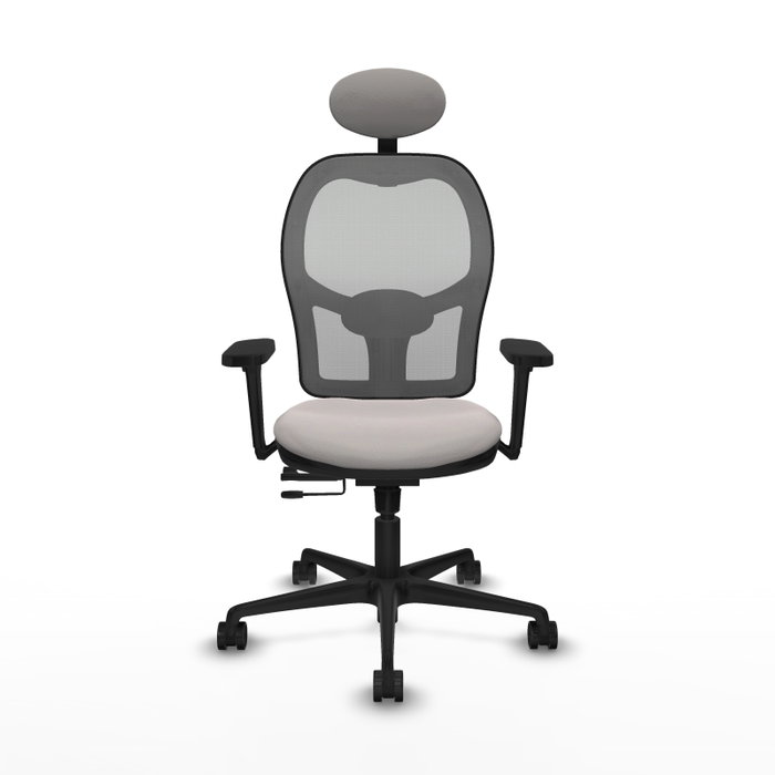 PIQUERAS Y CRESPO Silla de oficina Jorquera con mecanismo Sincro/Traslack, Blanco y Gris PIQUERAS Y CRESPO Silla de oficina Jorquera con mecanismo Sincro/Traslack, Blanco y Gris