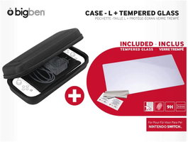 Nacon BIGBEN CASE-L con protector de pantalla de cristal templado para Switch, OLED y Lite