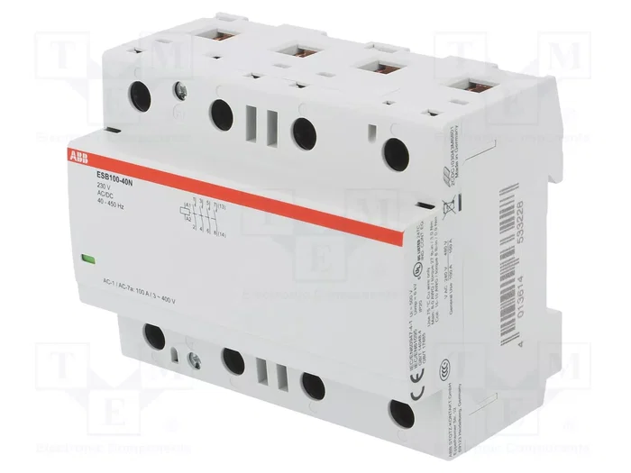 ABB Contactor 4-polar de instalación 100A 230VAC/230VDC ABB Contactor 4-polar de instalación 100A 230VAC/230VDC