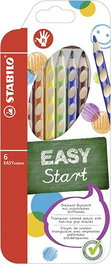 STABILO EASY COLORS Lápices de Colores para Diestro, Estuche de 6