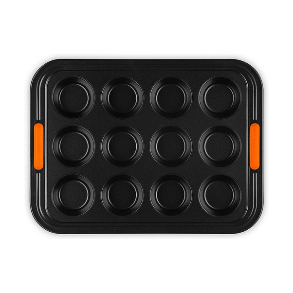 Le Creuset Bandeja para Muffins de Acero con Capa Antiadherente, 12 piezas