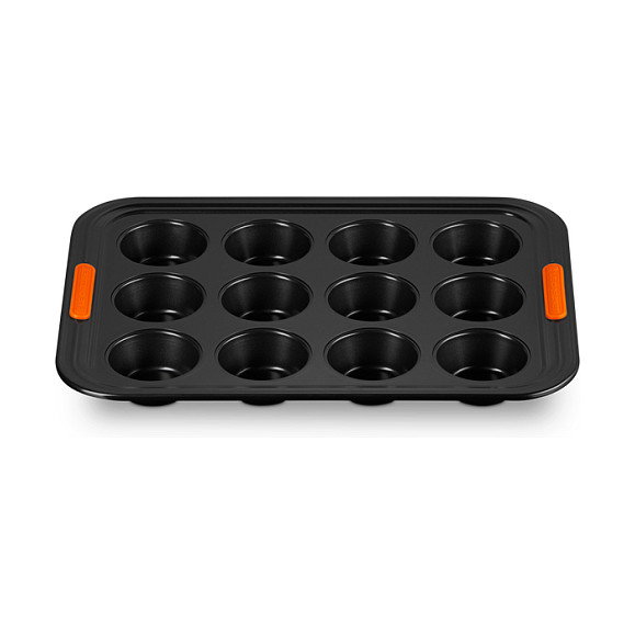 Le Creuset Bandeja para Muffins de Acero con Capa Antiadherente, 12 piezas