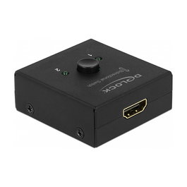 DeLOCK 64072 HDMI 2 - 1 Switch Bidireccional 4K 60 Hz 3840 x 2160 Negro