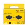 DeLOCK 64072 HDMI 2 - 1 Switch Bidireccional 4K 60 Hz 3840 x 2160 Negro