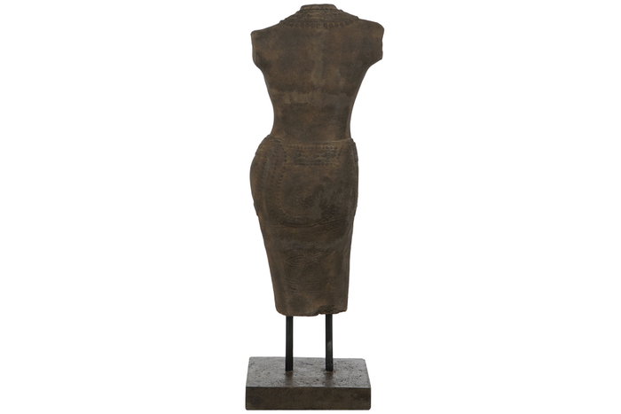 DKD Home Decor Figura de Cemento Diosa Javanesa Gris Oscuro 40x35x120 cm