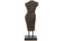 DKD Home Decor Figura de Cemento Diosa Javanesa Gris Oscuro 40x35x120 cm