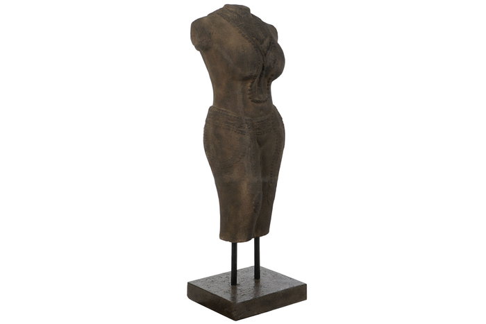 DKD Home Decor Figura de Cemento Diosa Javanesa Gris Oscuro 40x35x120 cm
